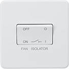 Knightsbridge SF1100MW 10AX 1-Gang TP Fan Isolator Switch Matt White
