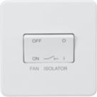 Knightsbridge  10AX 1-Gang TP Fan Isolator Switch Matt White