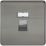 Knightsbridge  1-Gang RJ45 Ethernet Socket Black Nickel
