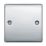 British General Nexus Metal 1-Gang Blanking Plate Polished Chrome