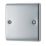 British General Nexus Metal 1-Gang Blanking Plate Polished Chrome