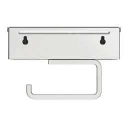 Swirl Caldew Toilet Roll Holder with Shelf & Storage Box Chrome