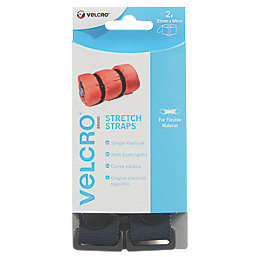 Velcro Brand  Black Stretch Strap 680mm x 25mm 2 Pack