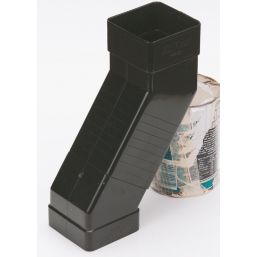 FloPlast  Square 25-65mm Adjustable Offset Bend Black 65mm