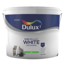 Dulux  10Ltr Pure Brilliant White Silk Emulsion  Paint