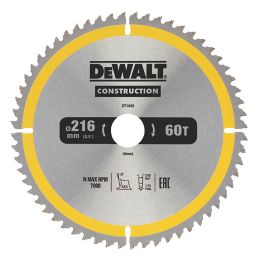 DeWalt  Wood TCT Saw Blade 216mm x 30mm 60T