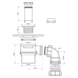 McAlpine  Shower Trap White 40mm