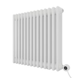 Azur Duke 700W 3-Column Electric Radiator 600mm x 650mm White 2389BTU