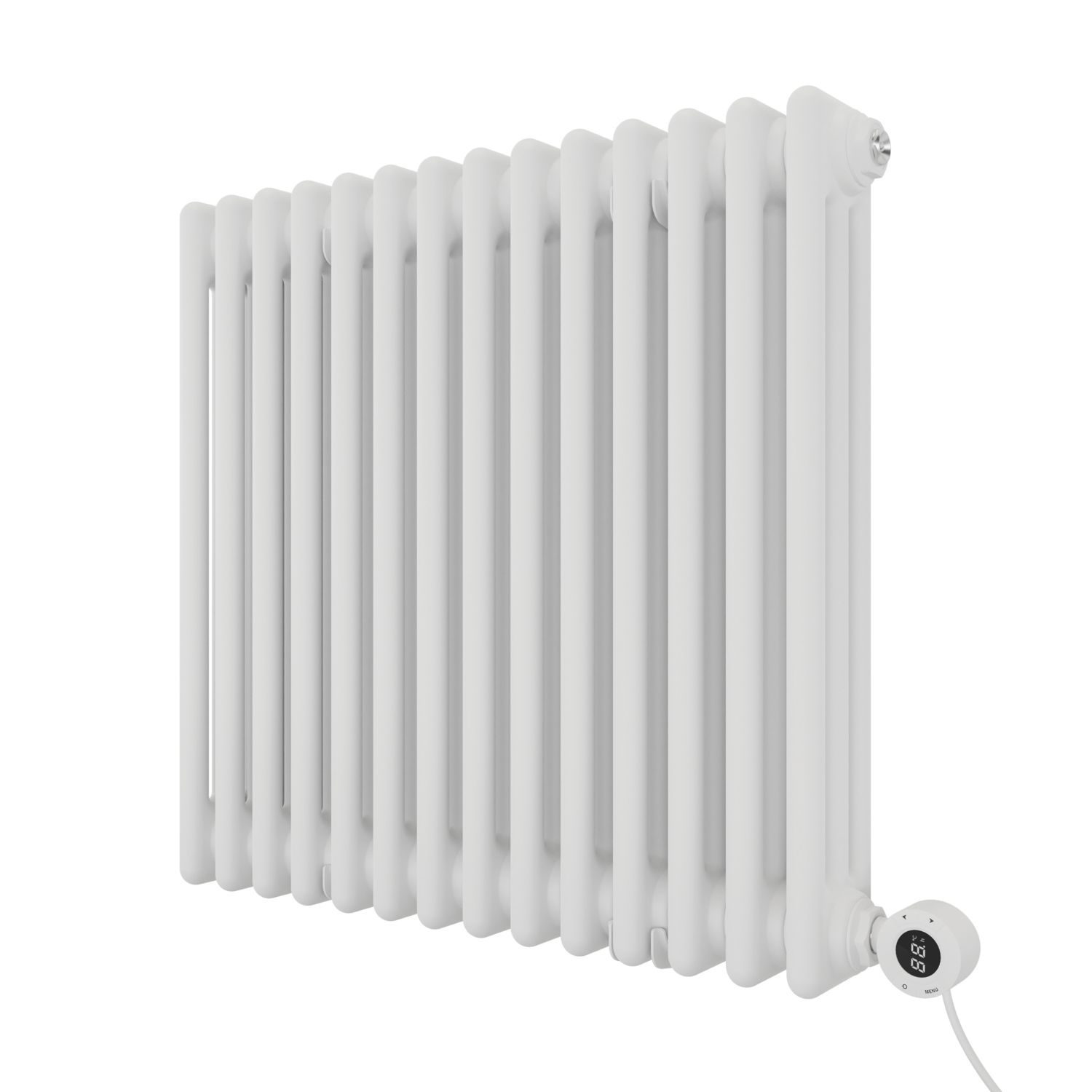 Azur Duke 700W 3-Column Electric Radiator 600mm x 650mm White 2389BTU (807AC)