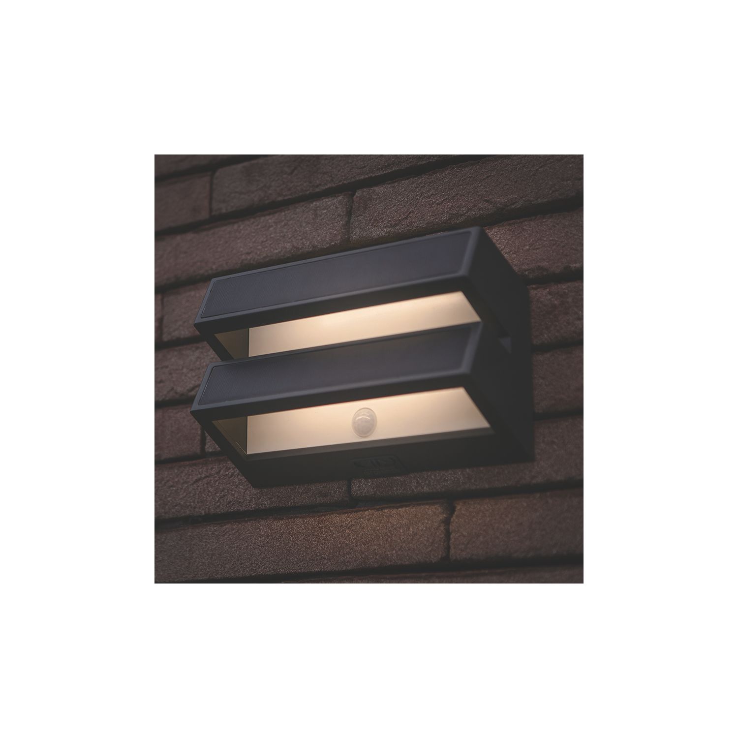 Lutec Barlo Outdoor LED Solar Wall Light With PIR Sensor Dark Grey 950lm (807EF)