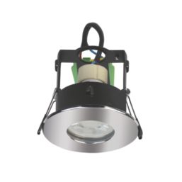 4lite  Fixed  Fire Rated IP65 GU10 Downlight Chrome