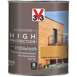 V33 750ml Light Oak Satin Water-Based Exterior Wood Stain