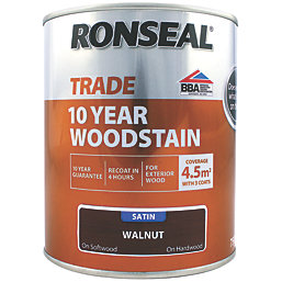 Ronseal  Trade 10 Year Woodstain Satin Walnut  750ml
