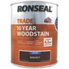 Ronseal 750ml Walnut  Satin Water-Based Exterior Wood Stain