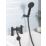 Bristan Mila Black 140mm Deck Mounted Dual Control Manual Shower Mixer Tap