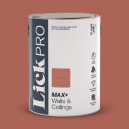 LickPro Max+ 5Ltr Red 01 Eggshell Emulsion  Paint
