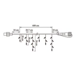 ExtendLite 100 LED Indoor & Outdoor Ice White Icicle Christmas Light Chain