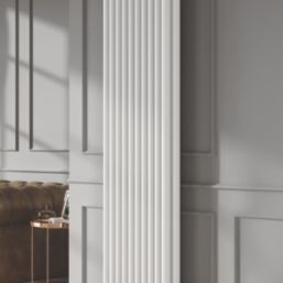 Reina 1800mm x 375mm 6574BTU White Vertical 2 Column Radiator
