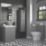 Floorstanding Vanity Unit & Basin Matt Grey 500mm x 460mm x 840mm