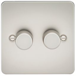 Knightsbridge FP2182PL 2-Gang 2-Way LED Dimmer Switch  Pearl