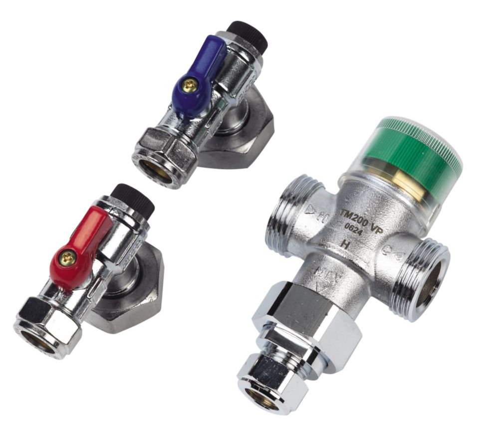 Honeywell Home TM200VP3/4C 4in1 Thermostatic Mixing Valve 15mm Screwfix