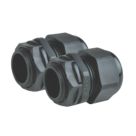 Tower Nylon Male Comp Gland 20mm Black 2 Pack