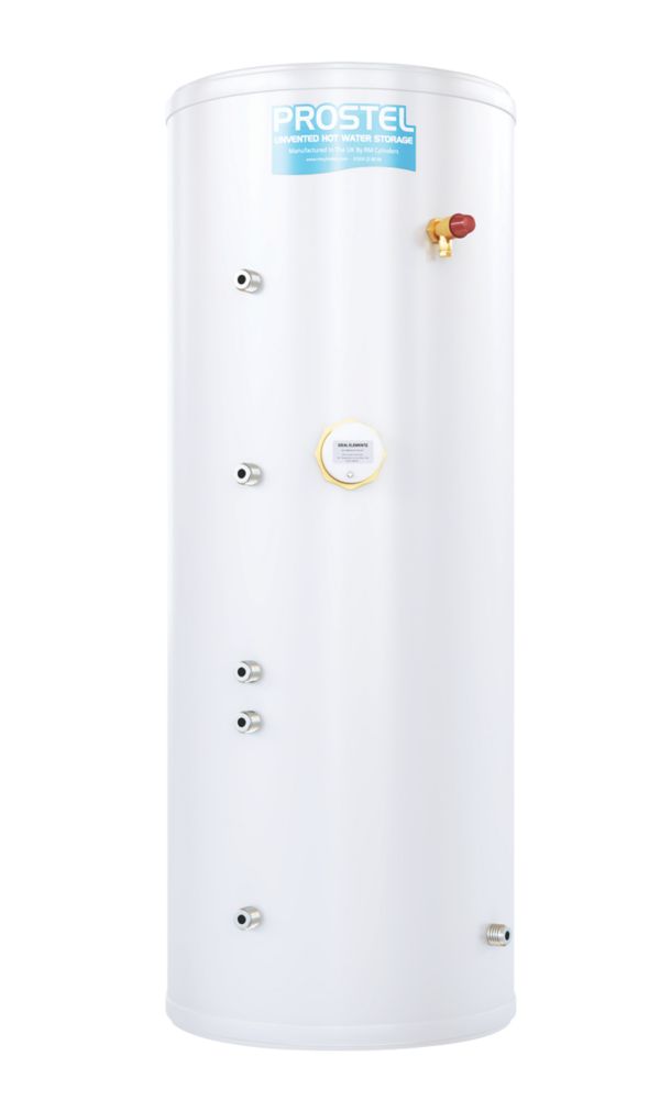 RM Cylinders Prostel Indirect Twin Coil Unvented Hot Water Cylinder 180Ltr  - Screwfix