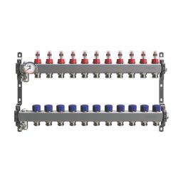 Warmup 11 Port S3 Underfloor Heating Manifold Stainless Steel
