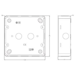 Knightsbridge  8-Module Modular Metal-Clad Back Box (6-8G) 43mm