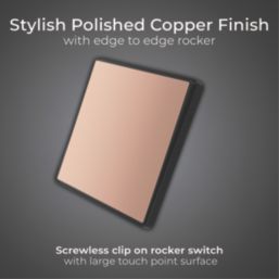 British General Evolve 20A 16AX 1-Gang 2-Way Light Switch  Copper