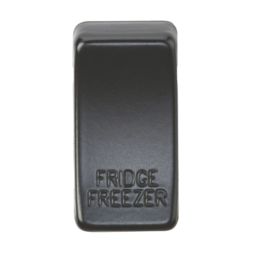 Knightsbridge 'FRIDGE FREEZER' Switch Cover Matt Black