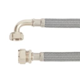 Flomasta Bent Flexible Compression Hose 15mm x 1/2" x 500mm