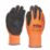 Site  Touchscreen Nitrile Foam Gloves Orange/Black Large