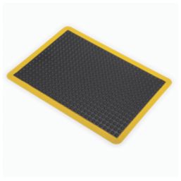 COBA Bubblemat Anti-Fatigue Floor Mat Black/Yellow 0.9m x 0.6m x 14mm