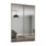 Spacepro Classic 2-Door Sliding Wardrobe Door Kit Stone Grey Frame Mirror Panel 1185mm x 2260mm