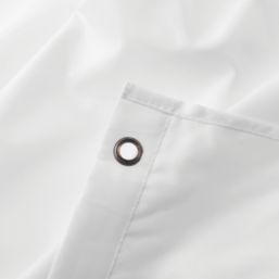 Croydex Textile Shower Curtain White 1800mm x 1800mm