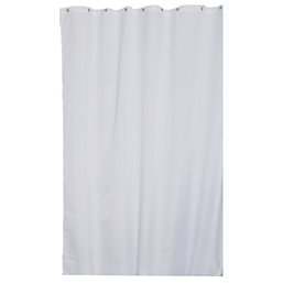 Croydex Textile Shower Curtain White 1800mm x 1800mm