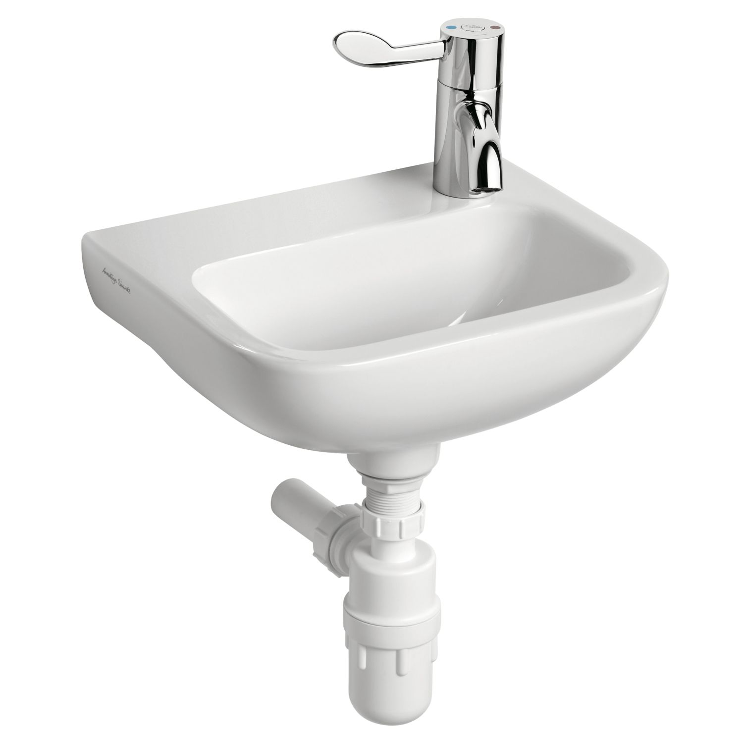 Armitage Shanks Contour 21 Hand Rinse Washbasin RH 1 Tap Hole 370mm (808JY)