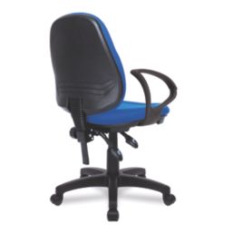 Nautilus Designs Java 200 Medium Back Task/Operator Chair Fixed Arms Blue