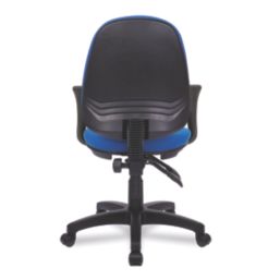 Nautilus Designs Java 200 Medium Back Task/Operator Chair Fixed Arms Blue