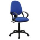 Nautilus Designs Java 200 Medium Back Task/Operator Chair Fixed Arms Blue