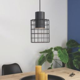 Eglo Milligan 20cm Single Pendant Light Black/White