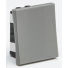 Knightsbridge Wide Rocker 20AX 2-Way Modular Light Switch Grey