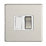 Contactum Lyric 13A Switched Fused Spur  Brushed Steel with White Inserts
