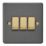 Varilight  10A 3-Gang 2-Way Light Switch  Graphite Grey with Colour-Matched Inserts