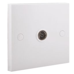 British General 900 Series 1-Gang Female Coaxial TV Socket White