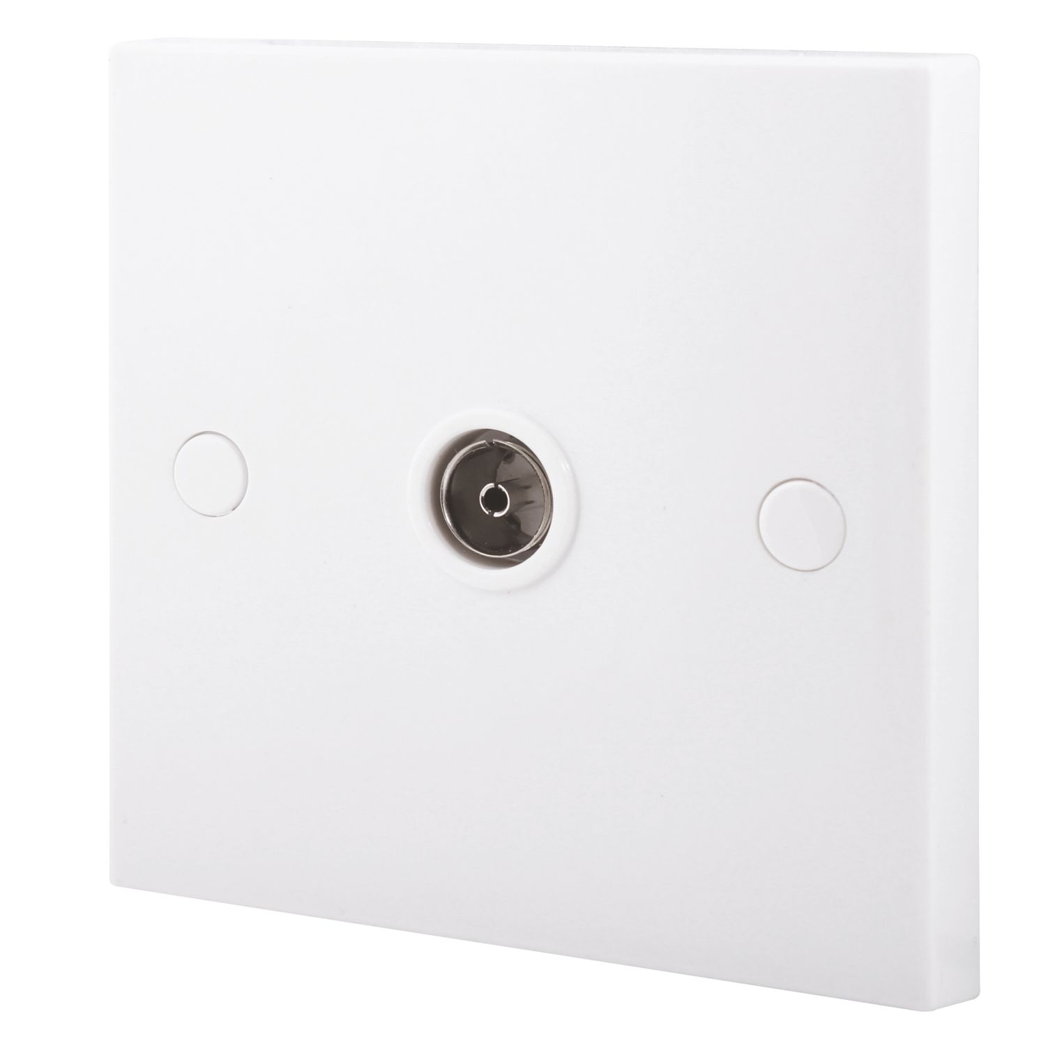 British General 900 Series 1-Gang Female Coaxial TV Socket White (80933)