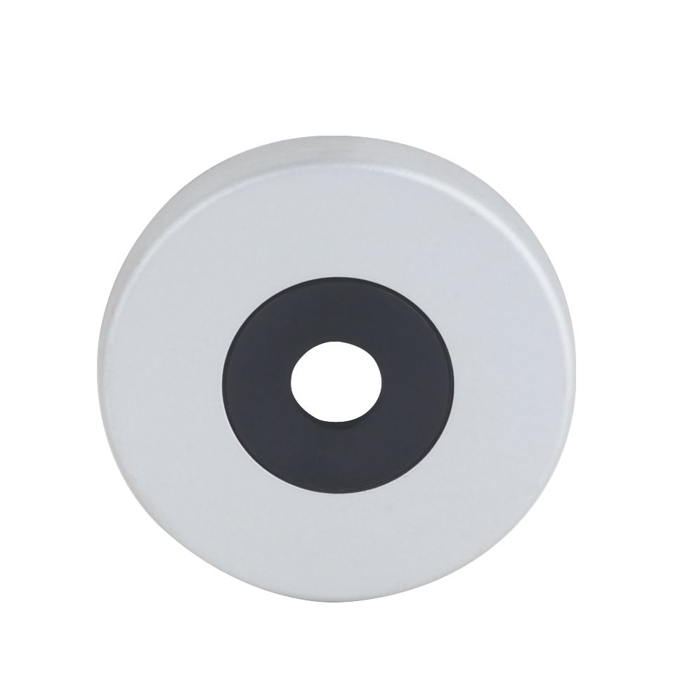 Smith & Locke Fire Rated Pull Handle Roses Satin Aluminium 50mm 2 Pack