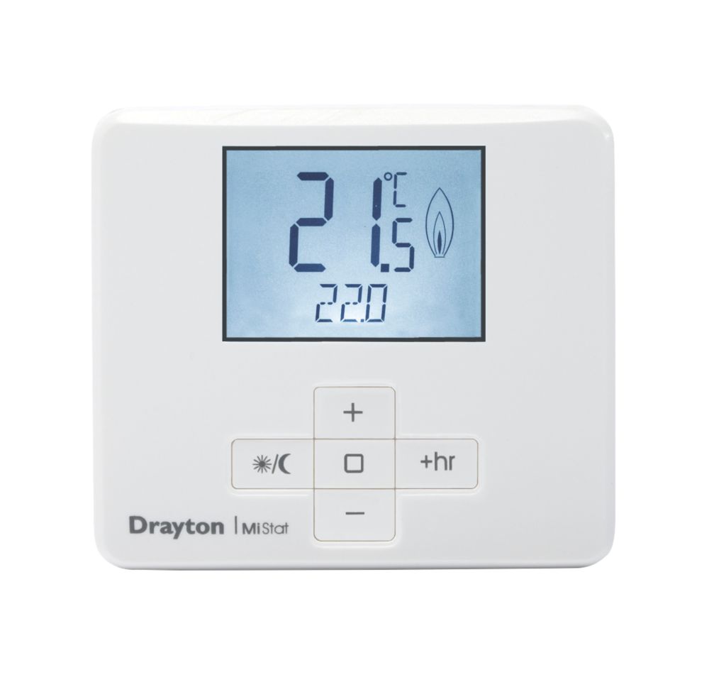 Drayton MiStatN 1Channel Wireless Room Thermostat and Receiver Screwfix