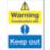 "Warning Construction Site Keep Out" Sign 400mm x 300mm